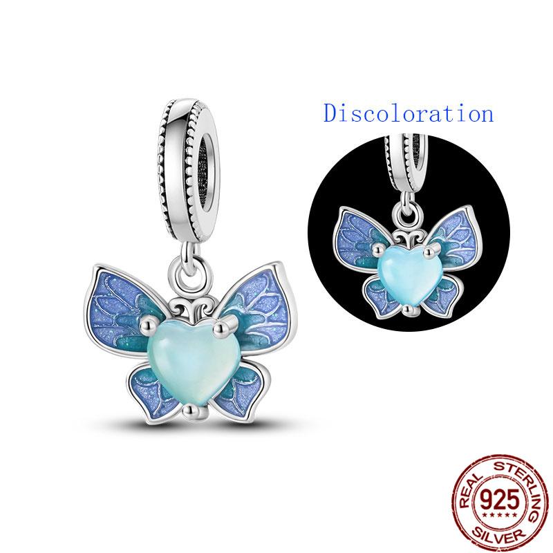 Fit Charms Fororiginal Bracelets 100%Copper Luminous Butterfly Series Beads Diy Jewelry Making For Women Gift