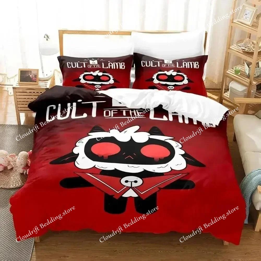 3D Print Cult of The Lamb Bedding Set Single Twin Full Queen King Size Bed Set Aldult Kid Bedroom Duvet Cover Sets