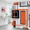 Creative Geometric Pink Shower Curtain Black Grey Square Pattern Modern Polyester Fabric Home Bathroom Curtains Decor With Hooks
