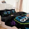 3-teiliges Sechs Sieben Schwarz Bedrucktes Kernloses Daunenbettwäsche-Set Mehrere Größen Komfortable Schlafzimmer Bettwäsche Dekoration