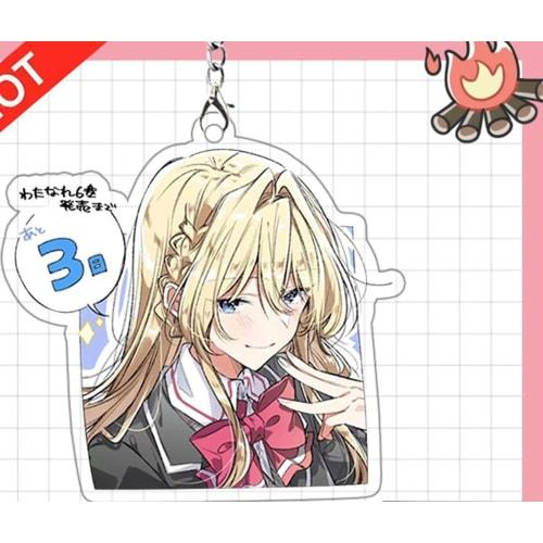 Reiketsu Watanare Acrylic Keychain Set of 6, Featuring Rena Amaori, Mayu Ozuka, and Hydrangea Sena. Anime Merchandise, Bag Rack, Key Accessory, Collec