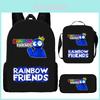 Rainbow Friends Cartoon Backpack With Breathable Air Cushion Straps For Kids Daily Use