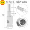 Car Audio Amp Input Reducer 0-2 GA 4-6 8-10 Gauge Amp Wire Reducer Terminal Power Ground Adapters Nickel Plated for Amplifier