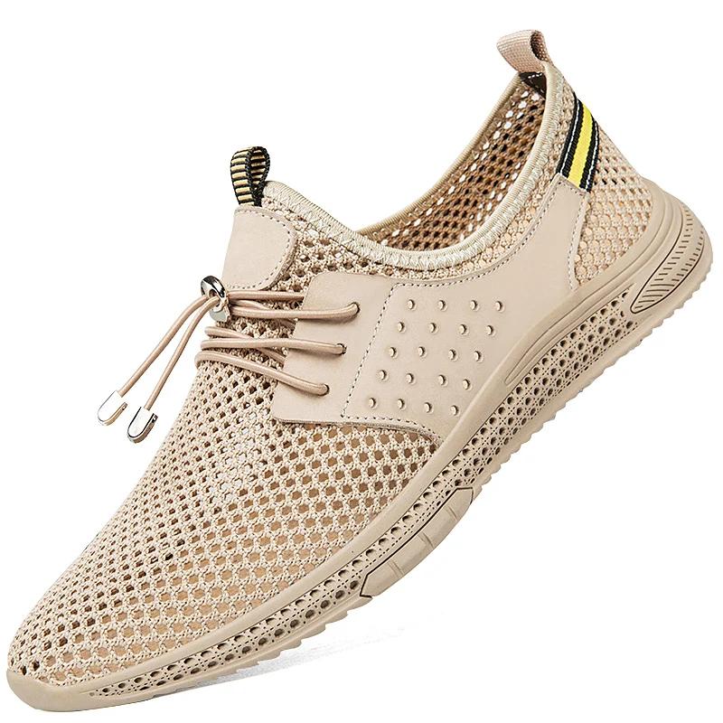 Summer Men Outdoor Running Antiskid Sandals Mesh Breathable Casual Shoes Anti Slip Designer Shoes Fashion Quality Hiking Shoe