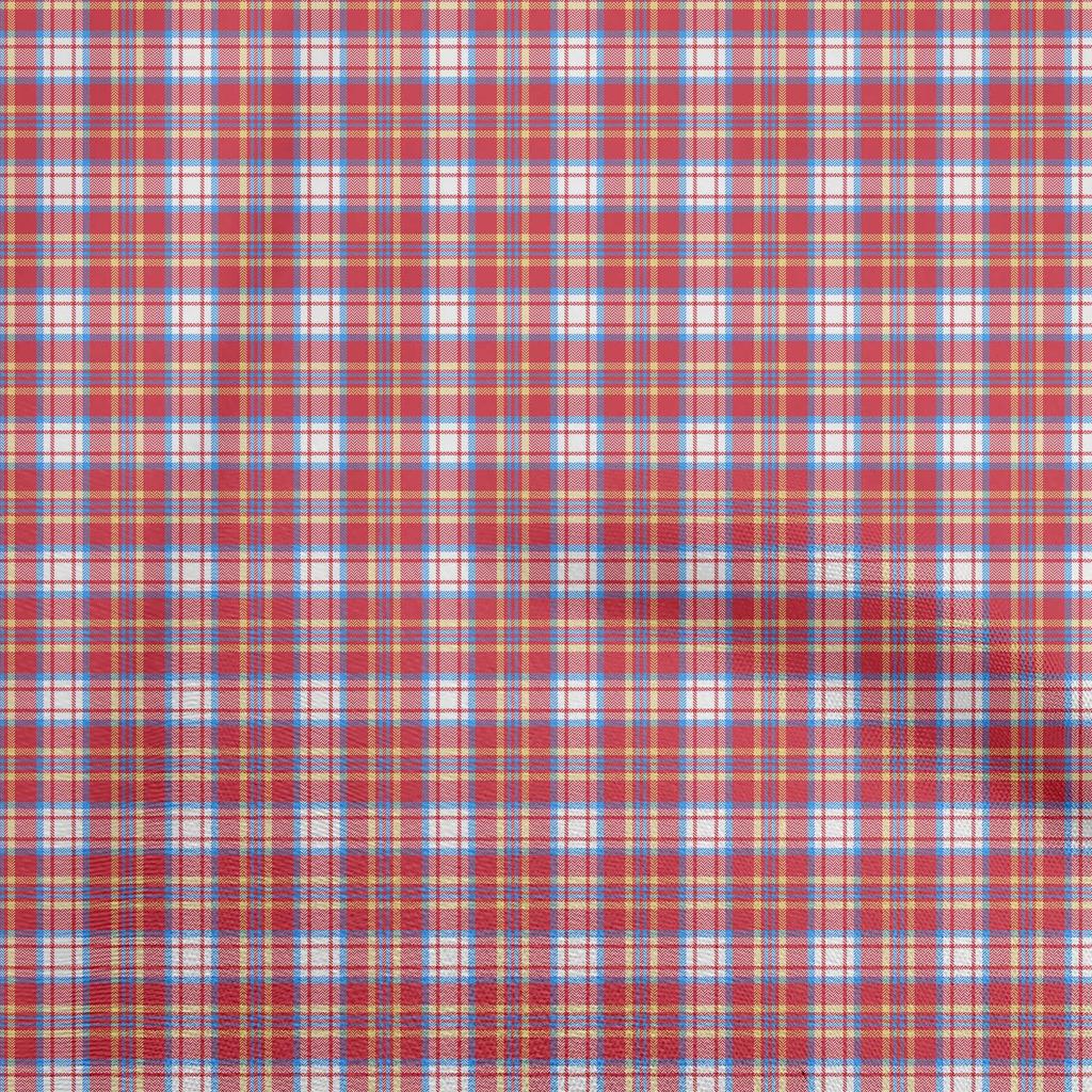 oneOone Cotton Cambric Dark Rose Brown Fabric Check Dress Material Fabric Print Fabric By The Yard 42 Inch