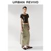 UR 2025 Autumn Women's Casual Workwear Drawstring Skirt