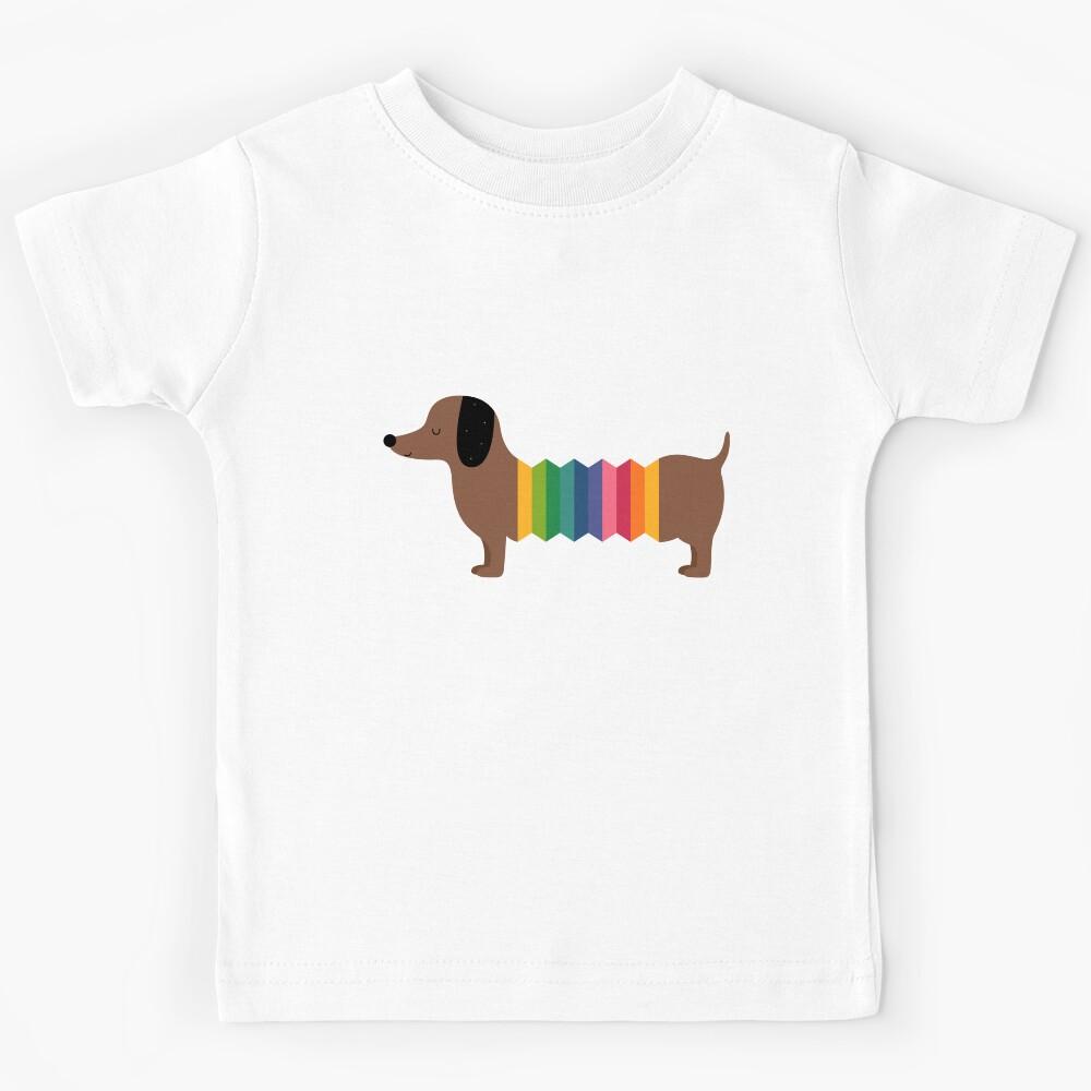 Rainbow Dooooog Kids T-Shirt 100