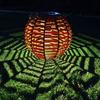 Rattan Wicker Outdoor Garden Villa Decorative Lamp Piece Handcrafted Lighting for Patio Balcony Furniture Accessory
