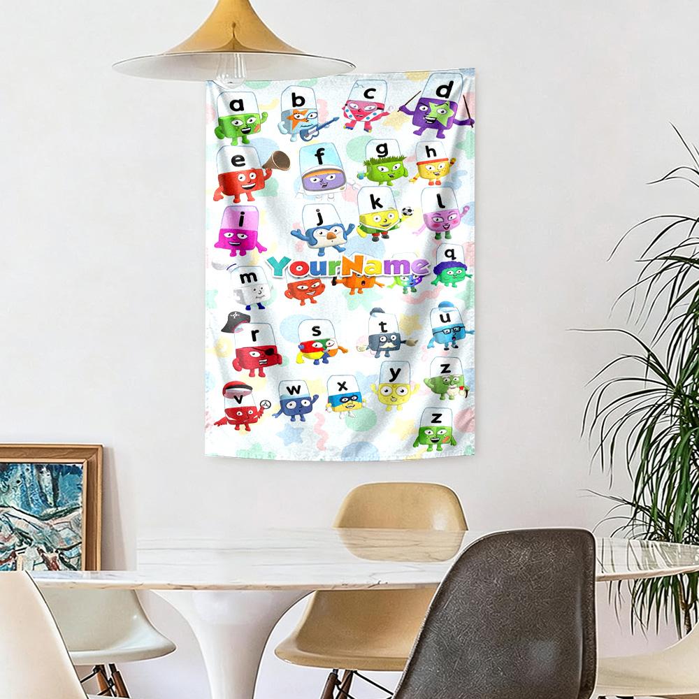 Numberblocks Custom Your Name Wall Decor Tapestry Art For Pet Memorial Birthdaywedding Party Backdrop Family Gift