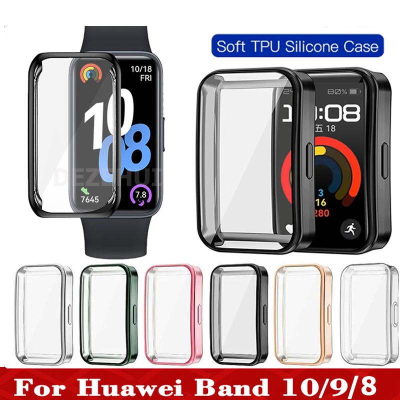 Soft TPU Case For Huawei Band 10 Accessories Bumper Smart Watch All-around Shell For Huawei Band 8 9 10 Screen Protector Cover