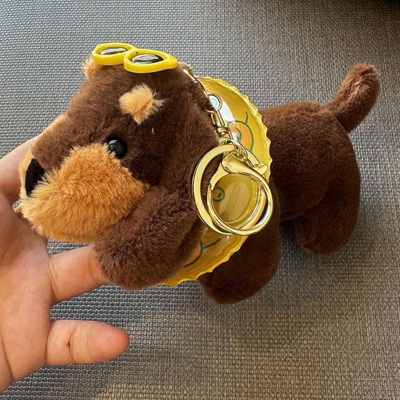 1Pc Children Birthday Gifts Cute Dachshund Pendant Plush Toy Doll Backpack Hanging Ornament Doll Home Decorations