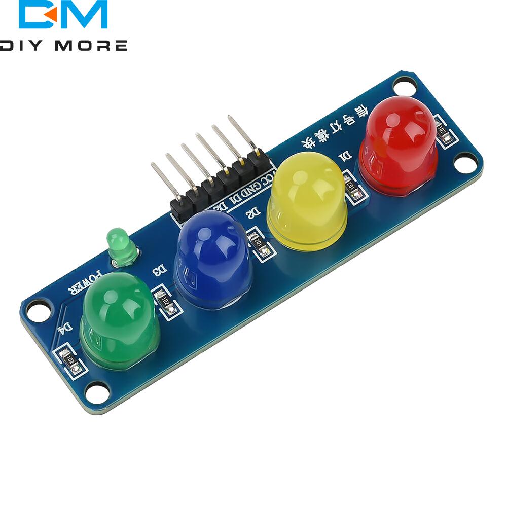 DC 3.3-5V ST009 Four Position LED Module Signal Light Red Yellow Green LED Module Traffic Light System Light
