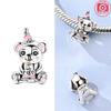 Birthday Bear Beads Copper Colors Charm Beads Fit Original Charms Bracelet Beads For Women Jewelry Making Gifts