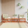 VidaXL Garden Sofas Without Armrests and Cushions 2 Pcs, Terrace Seat with Backrest, Outdoor Living Room Patio Furniture, 844706