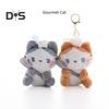 Plüsch Kätzchen Schlüsselanhänger Anhänger Cartoon Katze Form Schlüsselanhänger Charme Paar Tasche Rucksack Schultasche Zubehör