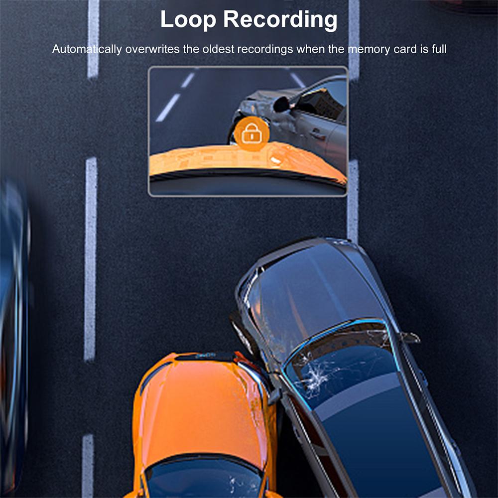 Cam Front and Rr Inside 3 Cameras 1080+720+480P 4in Car Rrview Mirror Car Video Recording Camcorder Car Camera Recorder Auto Driving Recor