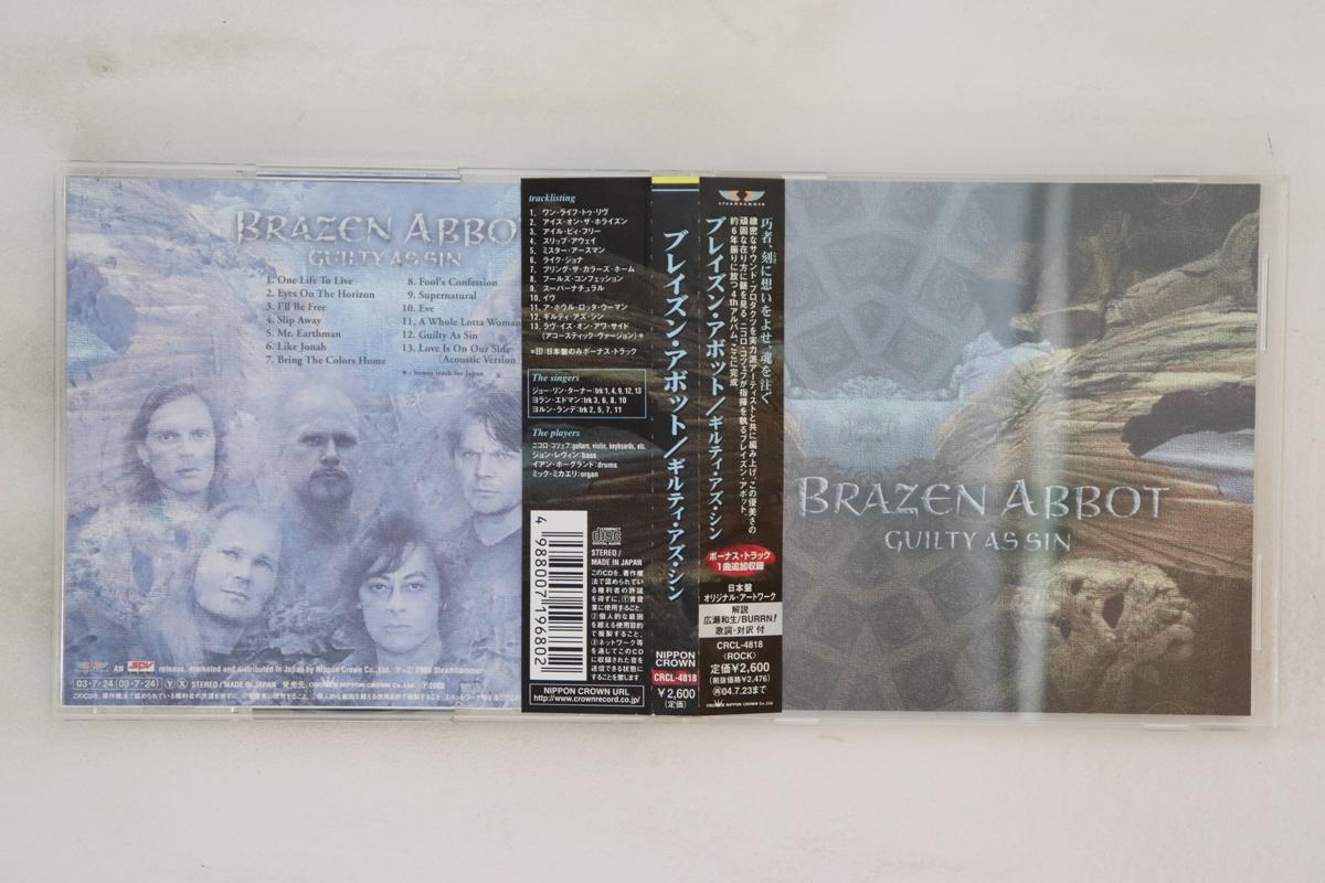 

CD BRAZEN ABBOT - Guilty As Sin CRCL4818 STEAMHAMMER 2003 Japan Obi Metal Used