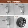 Multiple Size Spare Tire Carriers Mount Holder Support Rack Suitable for Trailers, Wall Mounted Bracket, Stainless Steel