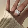 Women's Wide-Edge Brushed Matte Adjustable Ring - Trendy Cold & Indifferent Style