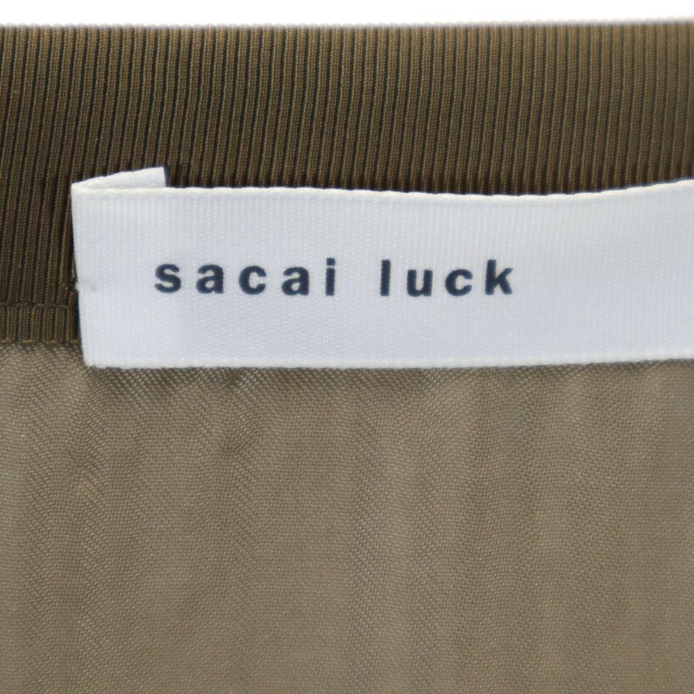 sacai luck Made in Japan Wool Blend Striped Pattern Midi length Trapezoid skirt Women Used
