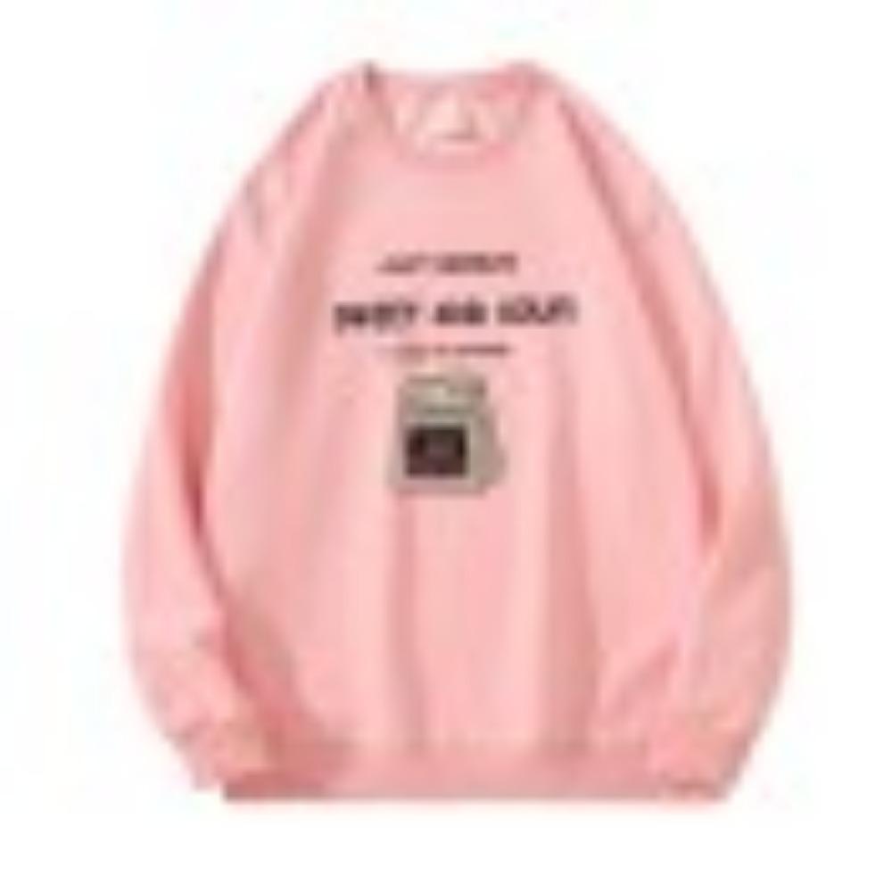 

Spring and Autumn s New Trendy Hoodie for Women A Loose and Retro Pullover A Laid-back College Style Top S розовый