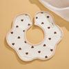 Class A Newborn Baby Saliva Towel Crepe Waterproof Petal Bib Autumn Winter Children Eating Cartoon Cotton Bib