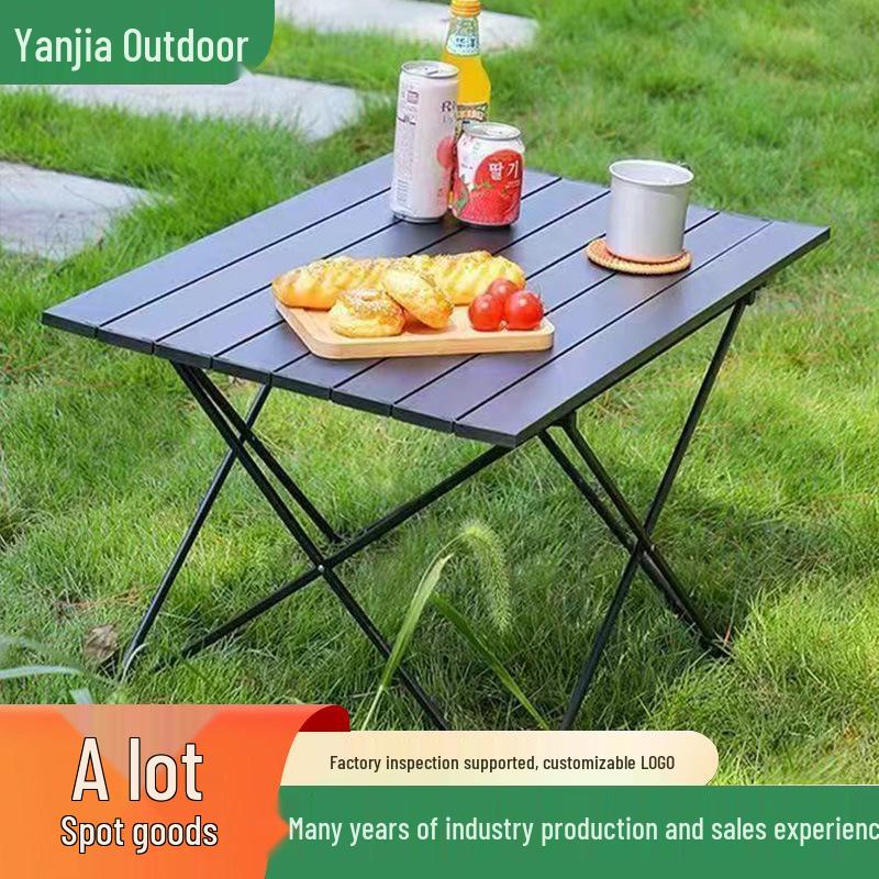Portable Outdoor Carbon Steel Folding Table for Camping and Barbecues