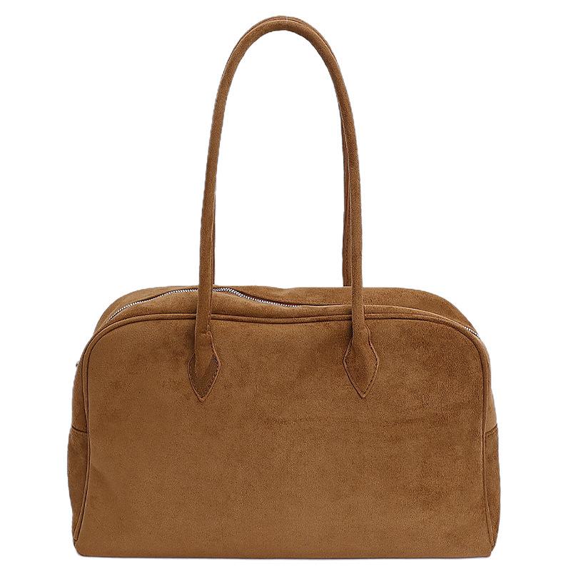 Suede Matte Retro Bag Women's Autumn and Winter New Large-capacity Commuter Tote Bag Handbag