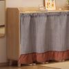 Reusable Polyester Shelf Curtain Easy Setups Sturdy Fabric for Home Decoration Space Management