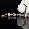Source Zircon Hand Jewelry Women'S Electroplated Real Gold Heart Bracelet