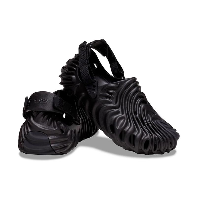Salehe Bembury x Crocs Pollex Clog "Sasquatch" EVA Trendy Sporty Beach Sandals Unisex Black