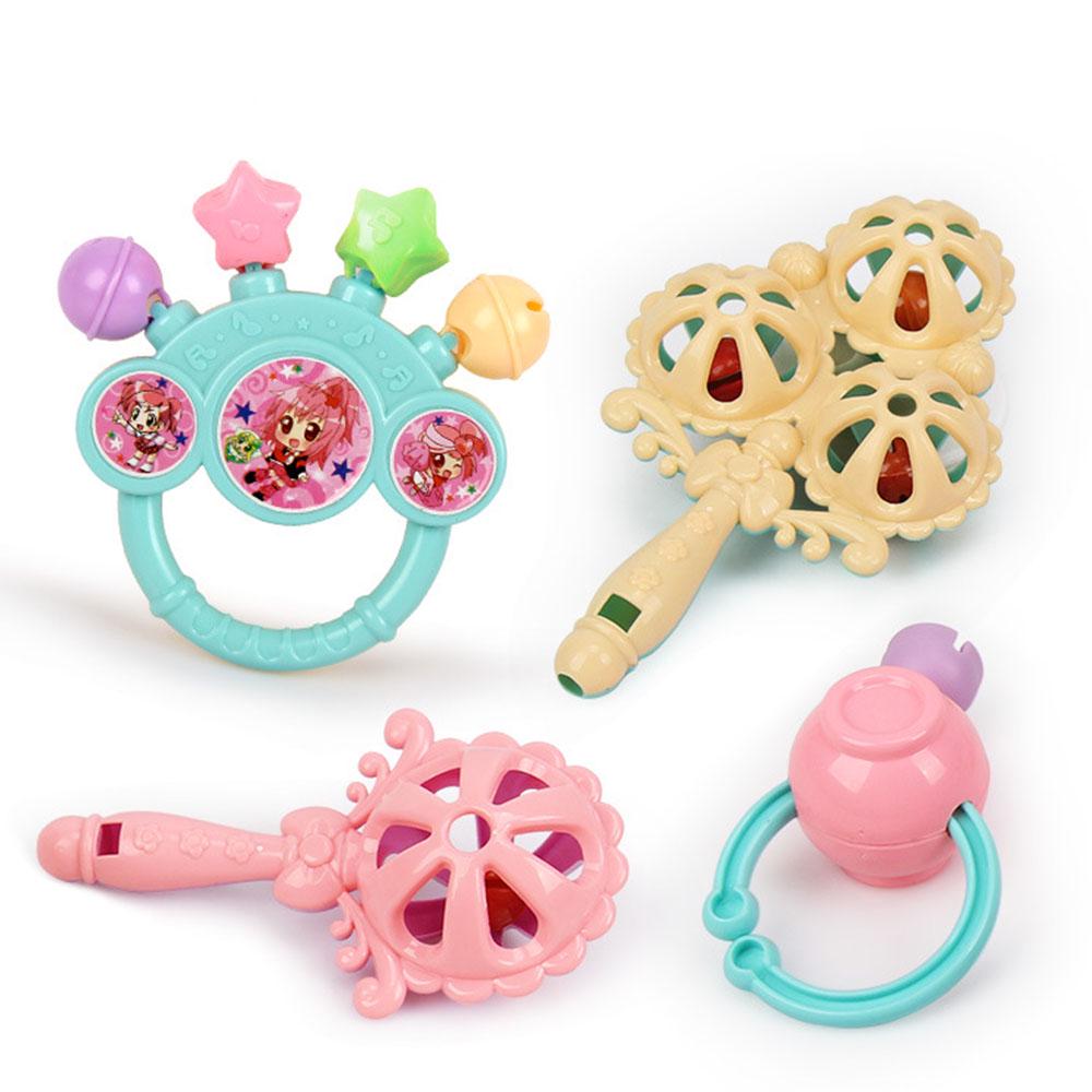 Baby Rattles Teether Set Infant Teething Shaking Bell Educational Toys