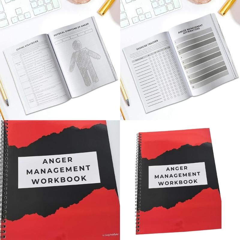 Anger Management Planner For Stress Relief And Emotional Balance Mood Tracking Book