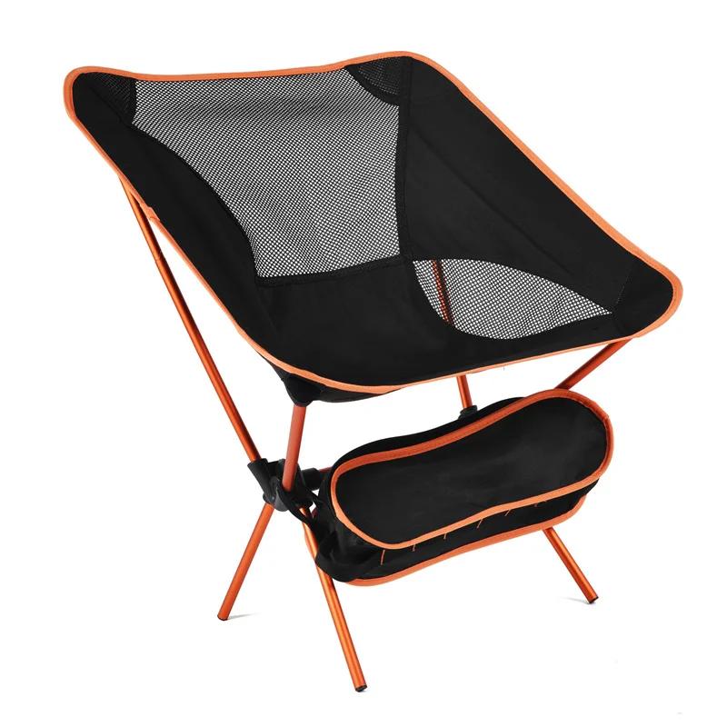 Outdoor Portable Folding Chair Ultra-Light Camping Fishing Beach Chair Barbecue Travel Hiking Picnic Seat Portable Tool