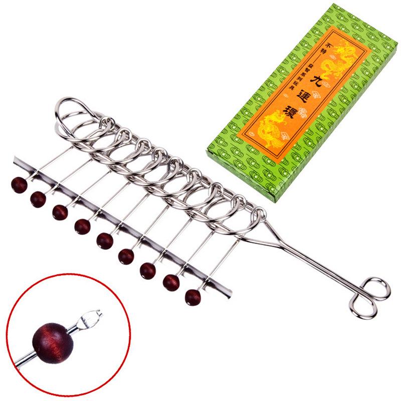 Science Area Kindergarten Interlocking Ring Puzzle - Nine Rings Teaching Aid for Middle Class Activities