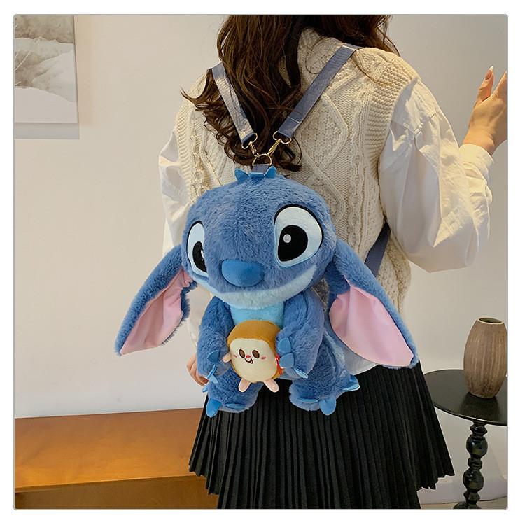 Lilo Stitch Plys Tegneserie Rygsæk Til Piger Med Lynlås Og Lomme Til Afslappet Rejse
