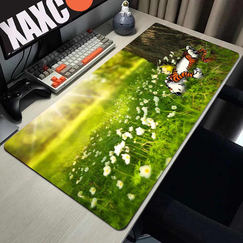 Comic CCalvin and HHobbes Mousepad Computer Laptop Gamer Pad PC Gaming Accessories Desk Mats