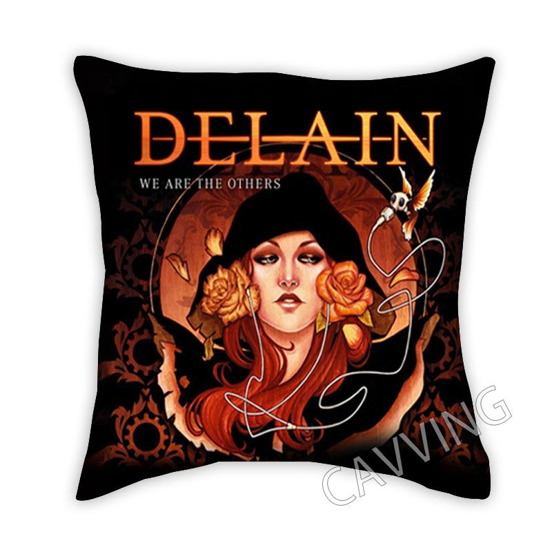 

Delain Band 3D-печатные полиэфирные декоративные наволочки Бросок Чехол для подушки Квадратные наволочки на молнии Фанаты Подарки