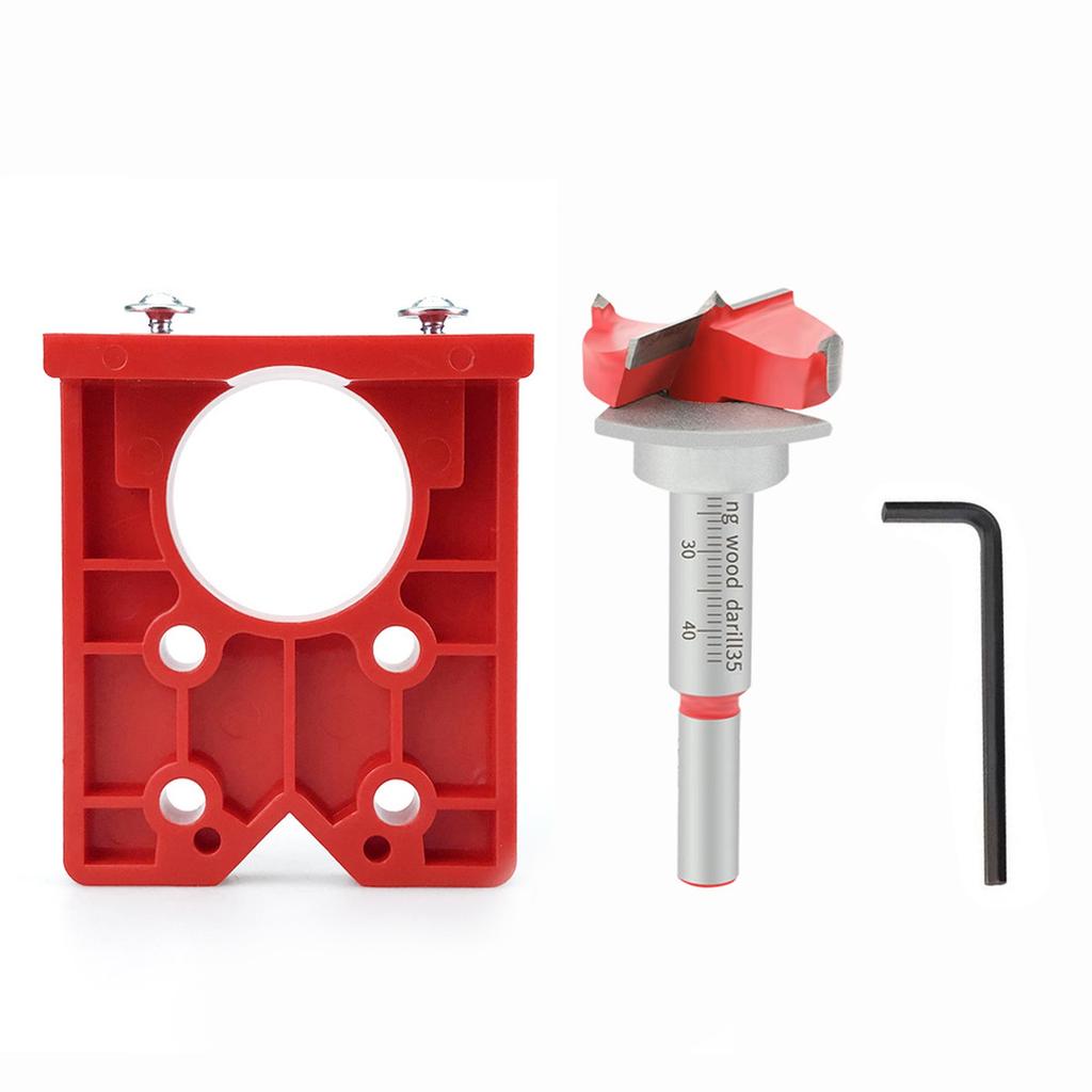 New 35mm Hinge Drill Guide Sets Door Hinge Drill Hole Cutter Concealed Hinge with Bit Positioner for Furniture Wood