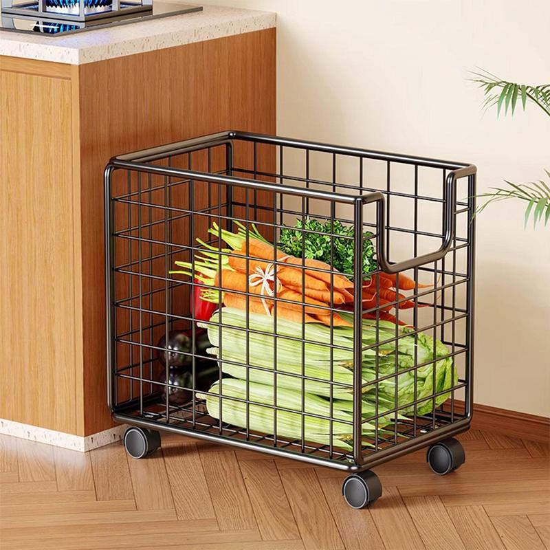 Kitchen Cart With Wheels Rust Resistant Rolling Storage Cart 360 Degree Rotating Portable Organizer For Kitchen Pantry Laundry