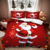 Santa Claus Christmas Duvet Cover Set Multi Size Quilt Cover Queen Size Bedroom Bedding Decoration Machine Washable Adult Boy Girl Bedroom