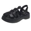 Roman bag head sandals women's outer wear spring 2025 new British style casual muffin thick-soled Roman pig cage shoes