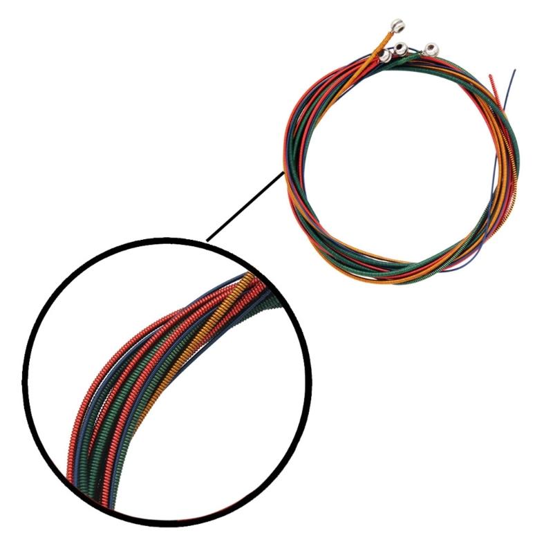 Bass Strings, 4 String Bass Strings Electric Bass Strings Quality 1.14mm-2.67mm Colorful Head Electric Bass String Sets