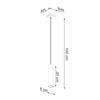 Lagos 1 Gold Gloss Hanging Lamp