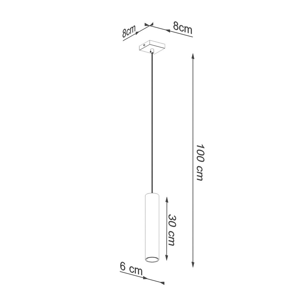 Lagos 1 Gold Gloss Hanging Lamp