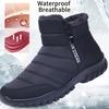 Winter Shoes Men's Sneakers Warm Cotton Zipper Snow Ankle Boots, Autumncasual Shoes Waterproof Snow Boots Free Shiping Shoe