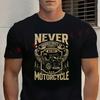 Summer Cotton T-shirt Never Underestimate An Old Man With A Motorcycle T Shirt Short Sleeved Casual Basic O-Neck Unisex Tops Tee