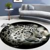Leopard Tier Runder Teppich Wohnzimmer Kreis Teppich Haus Schlafzimmer Nachttisch Fußmatte Tierwelt Stuhlmatten Raumeingang Türvorleger