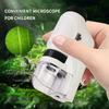 Mini Pocket Microscope Kit 60 To120x Portable Laboratory Microscope with LED Light for Kids Science Experiment Utensils