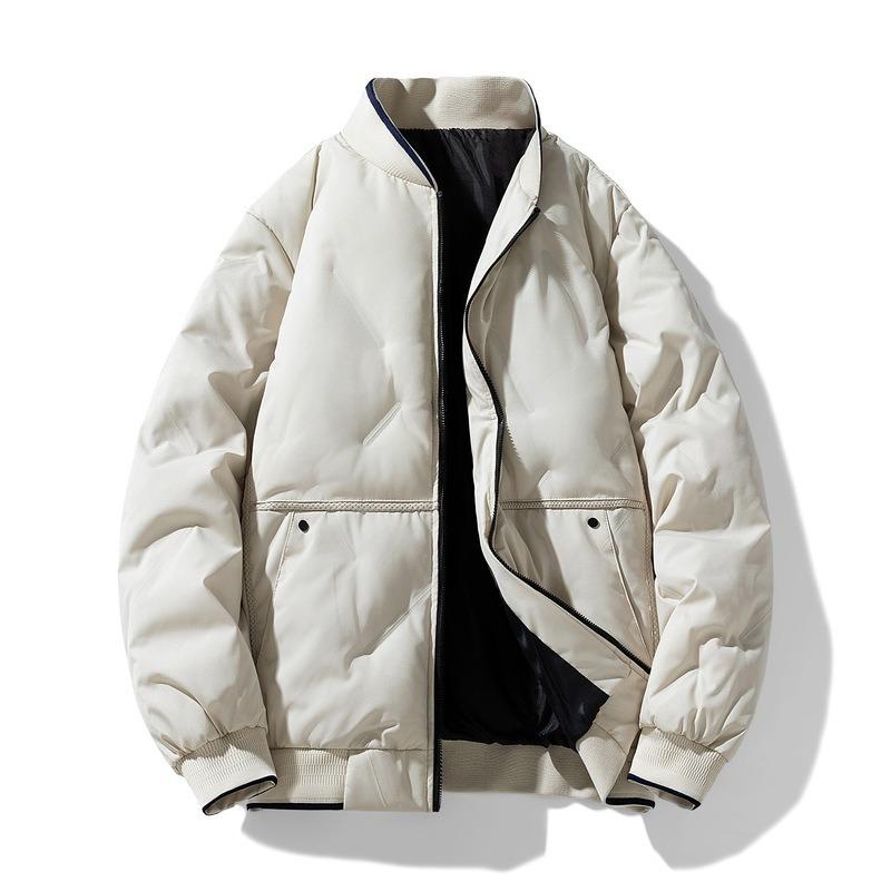 Winter new cotton jacket men's trendy baseball jersey simple versatile stand-up collar cotton-padded jacket